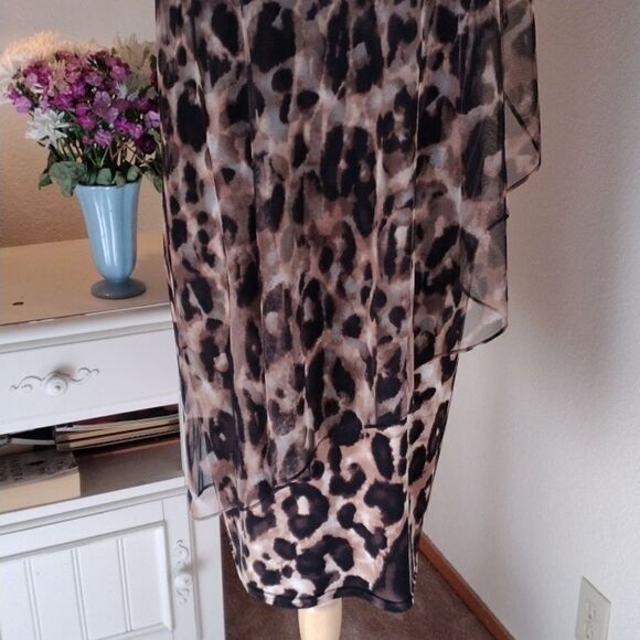 Dress Barn Collection Animal Print Evening Dress - Picture 3 of 16